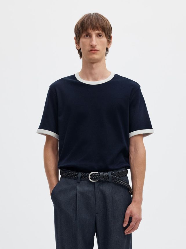 SLMTAJ RINGER MID PEACH SS O-NECK T