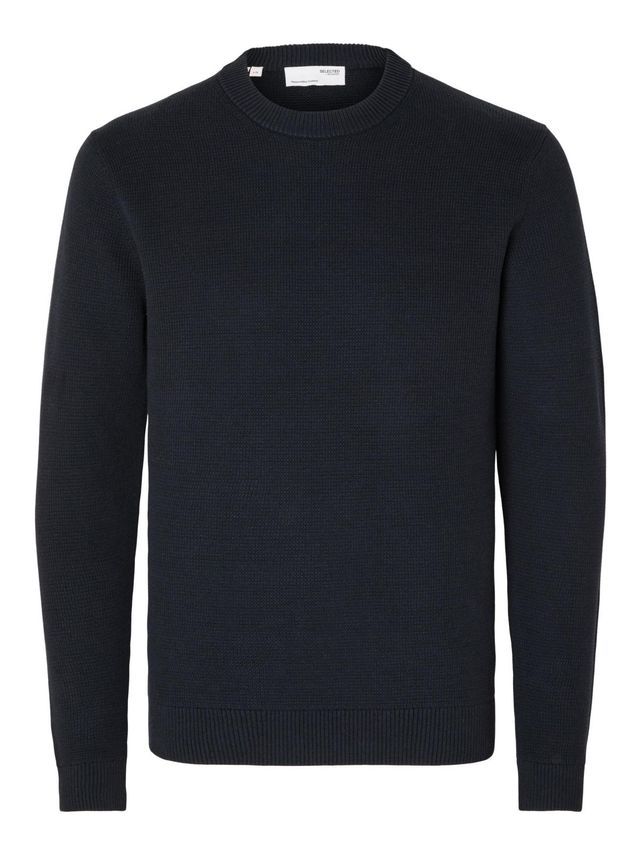 SLHDANE LS KNIT STRUCTURE CREW NECK