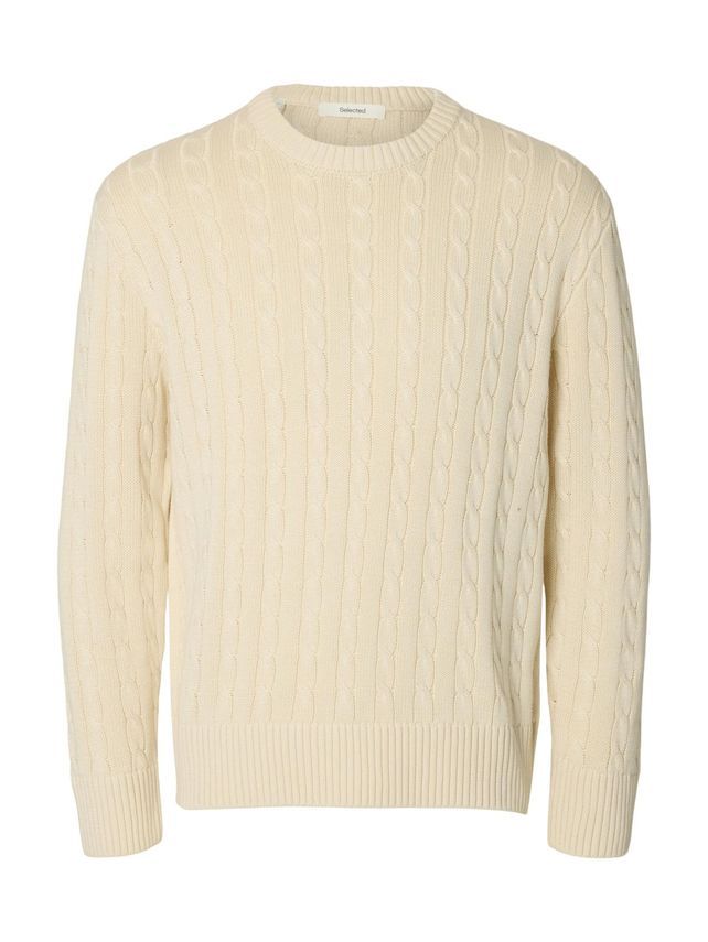 SLMBRAUN KNIT CABLE CREW NOOS